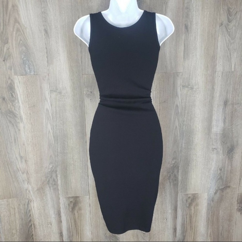 Zenana Black Dress Sleeveless Bodycon Dress Little Black Dress Business Casual - Picture 4 of 11